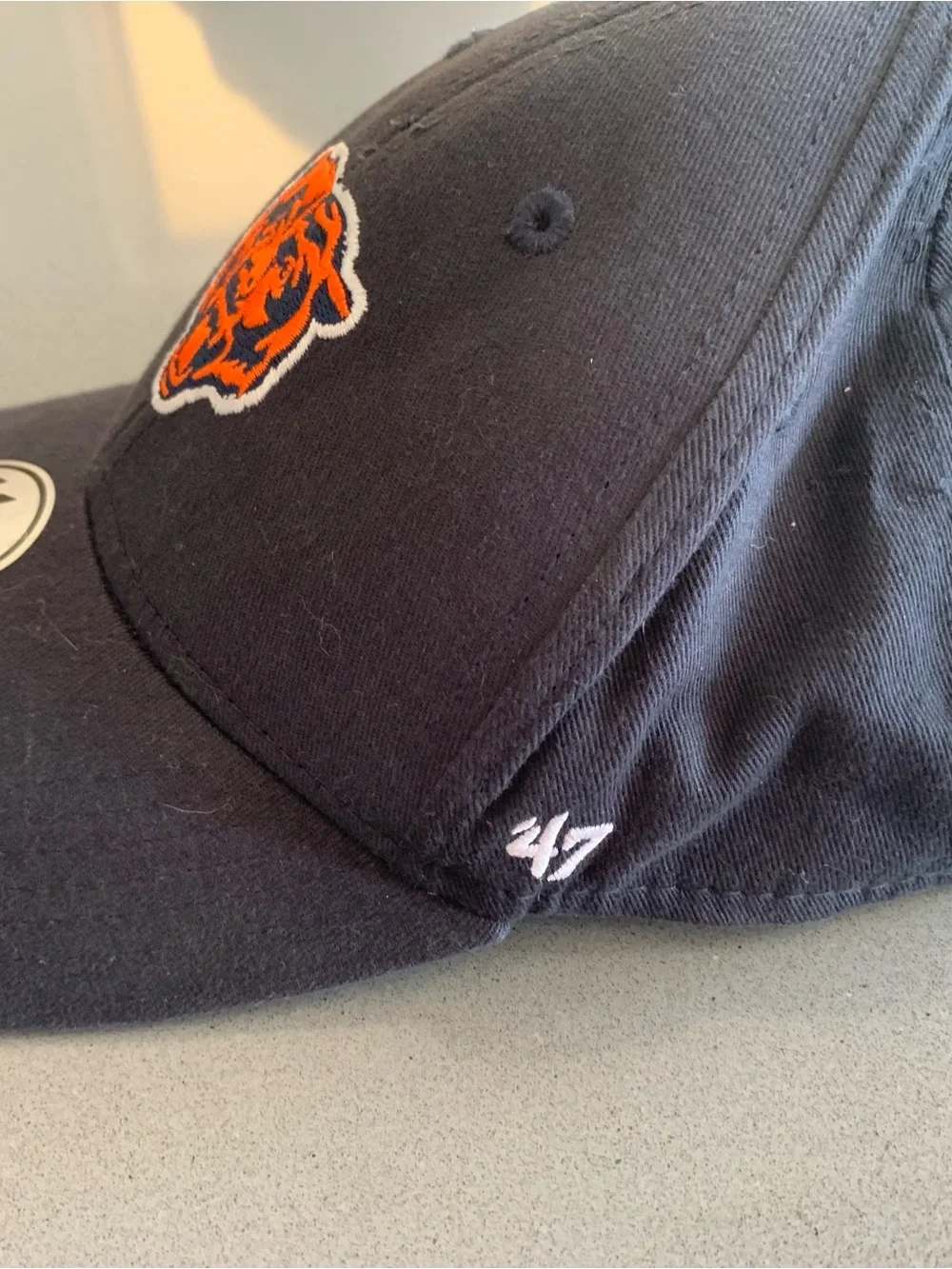 47 Kids Navy Cap with Orange Bear Patch